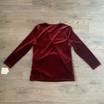 Kasper  Women’s‎ Velvet Surplice Faux Wrap Top - Size L - Pepperberry - NWT Photo 4