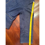 White House | Black Market Size 12 (runs small) Jean Jacket with Silver Zippers Photo 11
