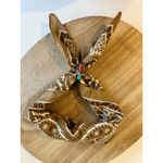 Tan Floral Daisy 100% Cotton Square Wrap Neck Tie Bandana Unisex Western Photo 7