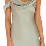 Hello Molly  Slip Into Elegance Satin Mini Dress | Sage  Photo 0