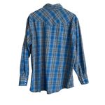 Wrangler Vintage  Mens Shirt Flannel Plaid Pearl Snap Cowboy Western‎ Rodeo Ranch Photo 2