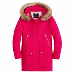 J.Crew Italian Stadium Cloth Wool Chateau Parka Coat Hot Pink Size 6 Photo 2