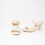 Dolce Vita Paily Faux Vegan Leather Braided Open Toe Block High Heel Sandal Shoe Photo 0
