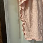 Kensie Light Pink Ruffle side Short Sleeve Tee Small Photo 4