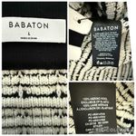 Babaton Aritzia  Salvatore Italian Merino Wool Tweed Knit Skirt Black White Large Photo 11