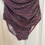 MiracleSuit  Sz 14 Sanibel One Piece Swimsuit Red/White/Blue Slimming Ruched EUC Photo 3