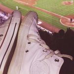 Converse White Leather Hightops Photo 0