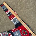 VTG Y2K Heirloom Collectives Mixed Media Patchwork Fair Isle Christmas Cardigan Red Size M Photo 5