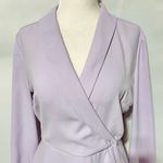 J.Crew Drapey Crepe Faux Wrap Shawl Collar Long Sleeve Top AE875 Lavender Size 2 Photo 4