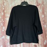 Simply Vera, Vera Wang Simply Vera Vera Wang 3/4 Sleeve Black Tulip Petal Hem Lightweight Sweater Photo 9
