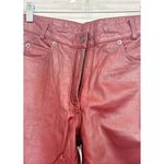 WhetBlu Burgandy/Red Vintage High Waisted Leather Pants Photo 5