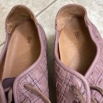 Frye Lena Leather Lace Up Sneakers Mauve Casual Women's Shoess woven sz 9.5M Photo 5