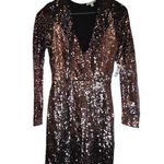 Charlotte Russe NWT  Sequin Bodycon Dress Medium Rose Silver Ombré Y2K Sparkle Photo 0