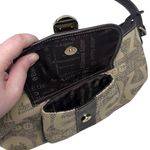 Etienne Aigner All Over Logo Print Shoulder Bag Purse Tan, Brown & Gold Hardware Photo 2