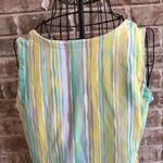 Vintage Kaelin Top Sz M Striped Sleeveless Tennis Pickleball Golf Shelf … Photo 5