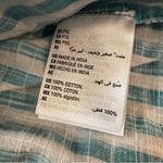 Style & Co turquoise & white stripped tiered a bay doll sleeveless top, size PXL Photo 7