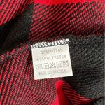 Red & Black Buffalo Plaid Cozy Flannel Sleeveless Jacket Vest‎ Photo 5