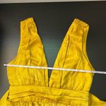 Lulus  Peak Party Vibe Satin Tiered Tie-Back Midi Dress NWT Gold XS Photo 13