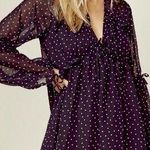 For Love & Lemons Truffles Polka Dot Babydoll Mini Dress Black Romantic Size S Photo 1
