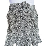 Altar'd State Womens Alrard Altar’d Black State Floral Print Tiered Toe Waist Mini Skirt Sz L Photo 0