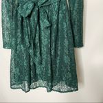 Vintage Green Lace Skater Dress Keyhole Long Photo 2