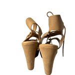 Chinese Laundry  wedge sandals size 9 tan lace up Photo 2