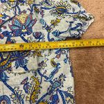 Roller Rabbit  Blue Amanda Linen Lulu Set Polo Pajamas Paisley Print Photo 4