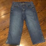 Lee RIVETED ULTIMATE Women’s Clamdigger Capris Vented Hem Denim Low Rise Jeans 8 Photo 0