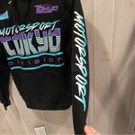 Cool tuned in Tokyo black graphic motorsport hoodie sweatshirt moto too fast Purple Size M Photo 7