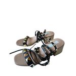 Steven New York Byrin Heeled Sandal Size 6 Black Wraparound Block Heel Studded Photo 3