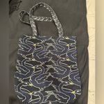 Tory Burch Swan Ribbon Abstract Geometric Print
Pattern Cotton Canvas Tote Purse Photo 11