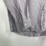 Grey Purple Long Sleeve Button Front Collared Shirt Women's Size Medium M Gray Photo 1