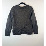 A.L.C. Womens Sweater Gray Bowen Merino Wool Alpaca Knit Metallic Pullover Small Black Photo 2