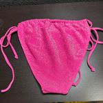Good American  String Bikini Bottom Pink Sparkles Adjustable Cheeky Size 3 Large Photo 1