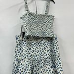 Vanilla Star Jeans NWT Juniors Floral-Print 2 piece skirt short set Size XL linen blend smocked top Photo 1