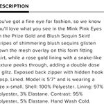 MINKPINK  "Eye On The Prize "rose gold skirt Photo 9