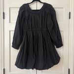 Ulla Johnson ‎ Black Martine Mini Dress Noir Bubble Hem Long Sleeve Bateau Size 2 Photo 3