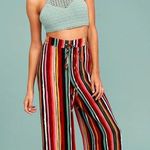 Free People  rainbow Stripe Wide Leg Comfort Pants Size XS Photo 1