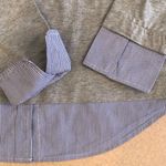 J.Crew Mercantile Gray Long Sleeve Top with Blue Accents Photo 2