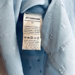 Emory Rose Size 3X Blue Swiss Dot Shirt Short Sleeve V Neck Lightweight Summery Photo 4