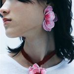 ZARA New  Big Flower Pendant Necklace Gift Vintage Women Party Holiday Jewelry Photo 0