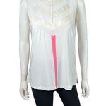 jamie sadock Athletic Golf Zip Up Neck Sleeveless Top White Size L Photo 3