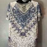 Time And Tru  Navy and White Short Sleeve Tee Photo 3