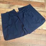 Halara  NEW Wmn Navy Blue Pull-On Palazzo Flowy Wide Leg Pants Sz L Drawstring Photo 7