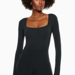 Aritzia NWOT Babaton Contour Squareneck Long Sleeve Romper Photo 0