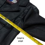 Y2K Vintage Lobi Lobi 100% Leather Jacket City Special Occasion Mob Wife M Black Size M Photo 9