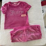 Juicy Couture Pink Velour loungewear / pajama / Tracksuit size large Photo 2