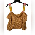 Scotch & Soda  Smocked Seersucker Tank Top Womens Sz Small Yellow Orange Photo 1