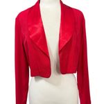 Vintage Sheri Martin Red Cropped Blazer Jacket Size 10 Photo 0