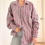 Lee Vintage  Cotton Striped Button Down Top Photo 1